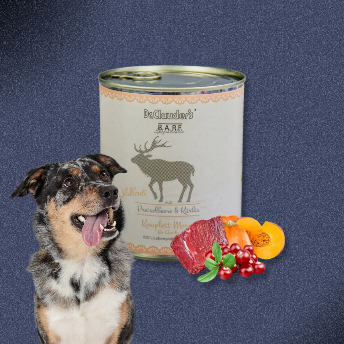 30x800g Dr.Clauder's B.A.R.F. Komplett Menue Wildbret