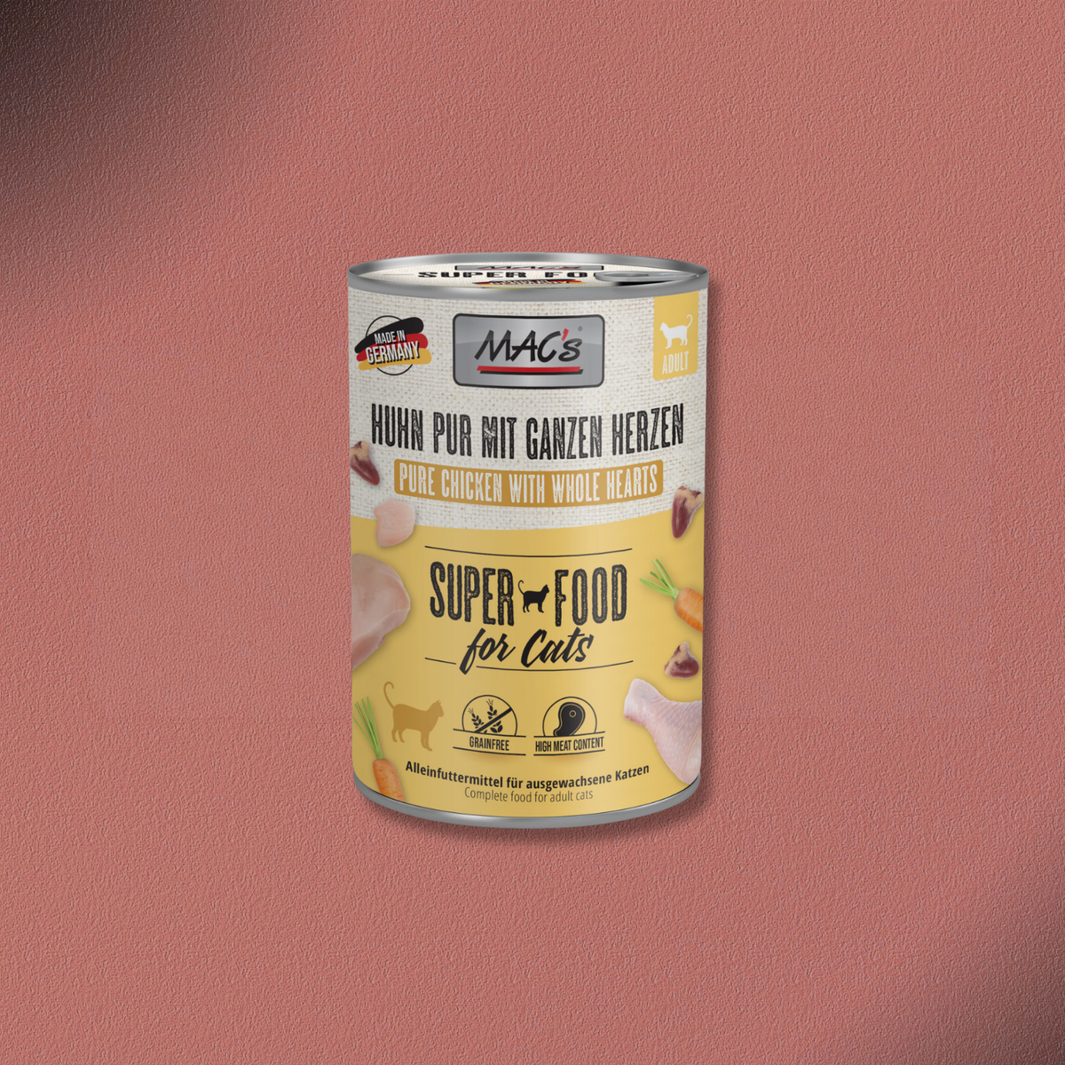 6x400g MAC's Cat Huhn pur mit ganzen Herzen