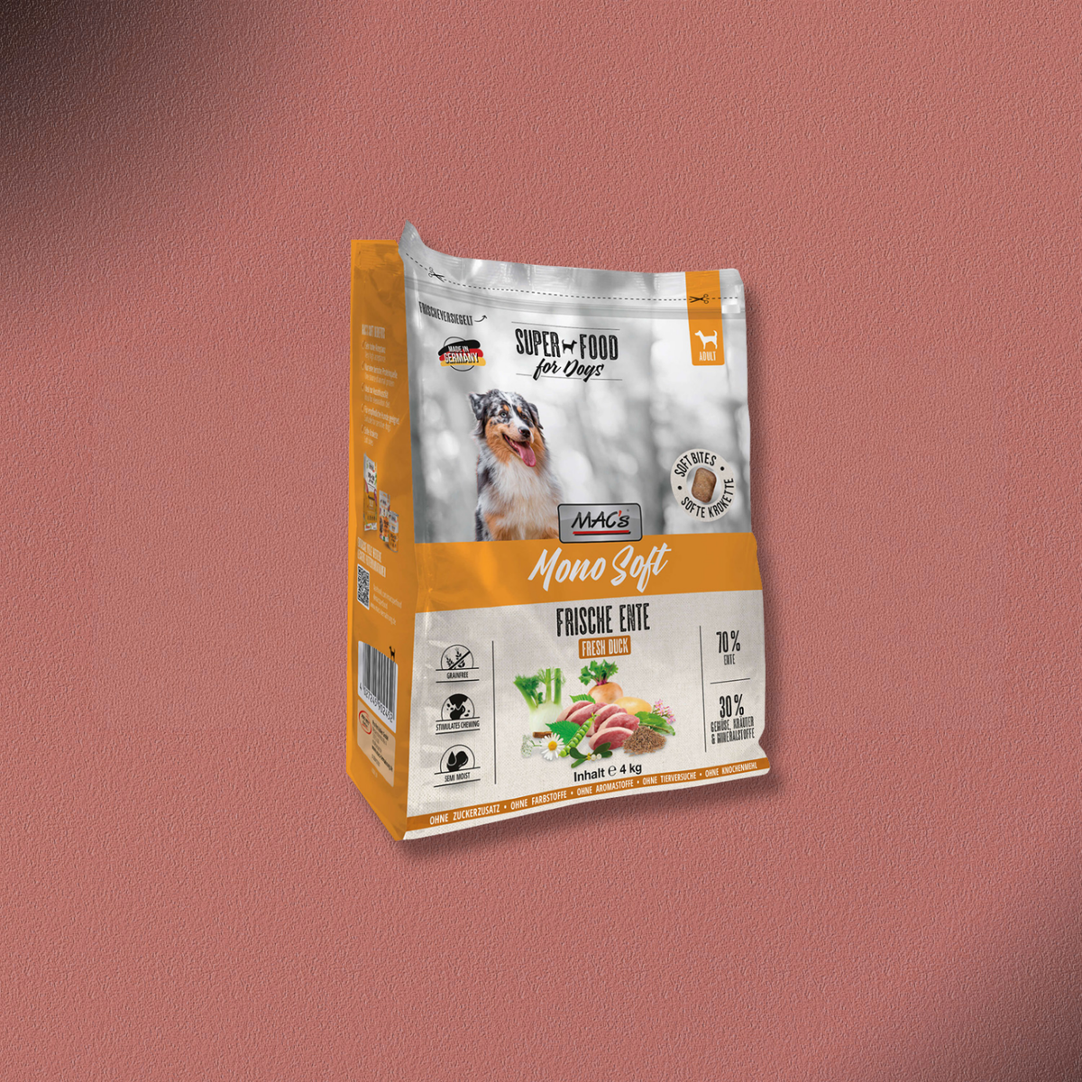4kg MAC'S Dog Mono Soft Frische Ente