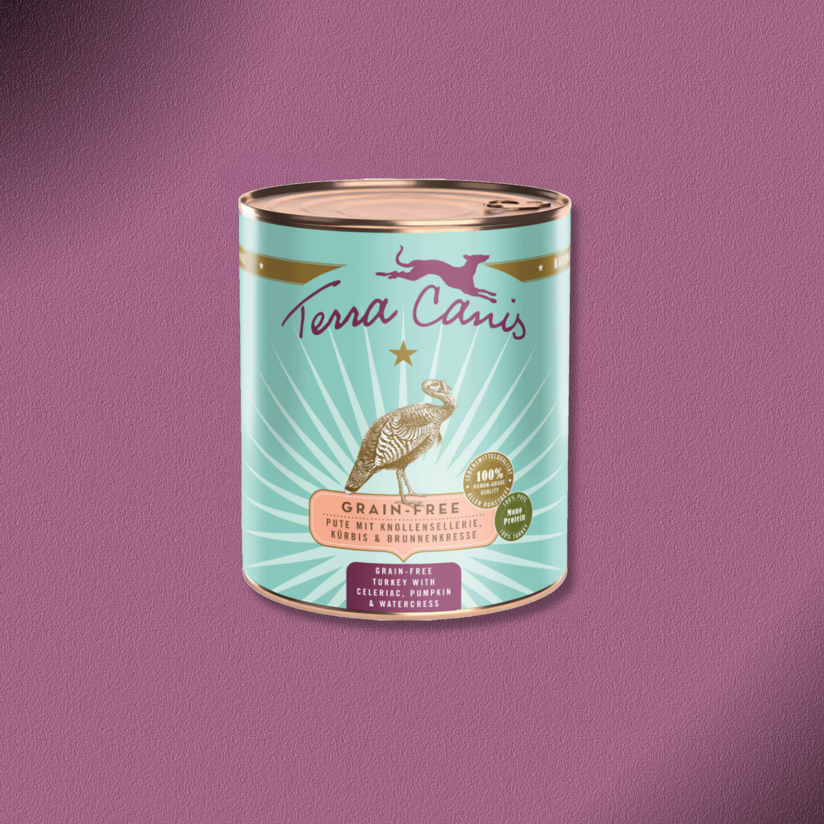 6x800g Terra Canis Grain-Free - Pute mit Sellerie, Kürbis & Brunnenkresse