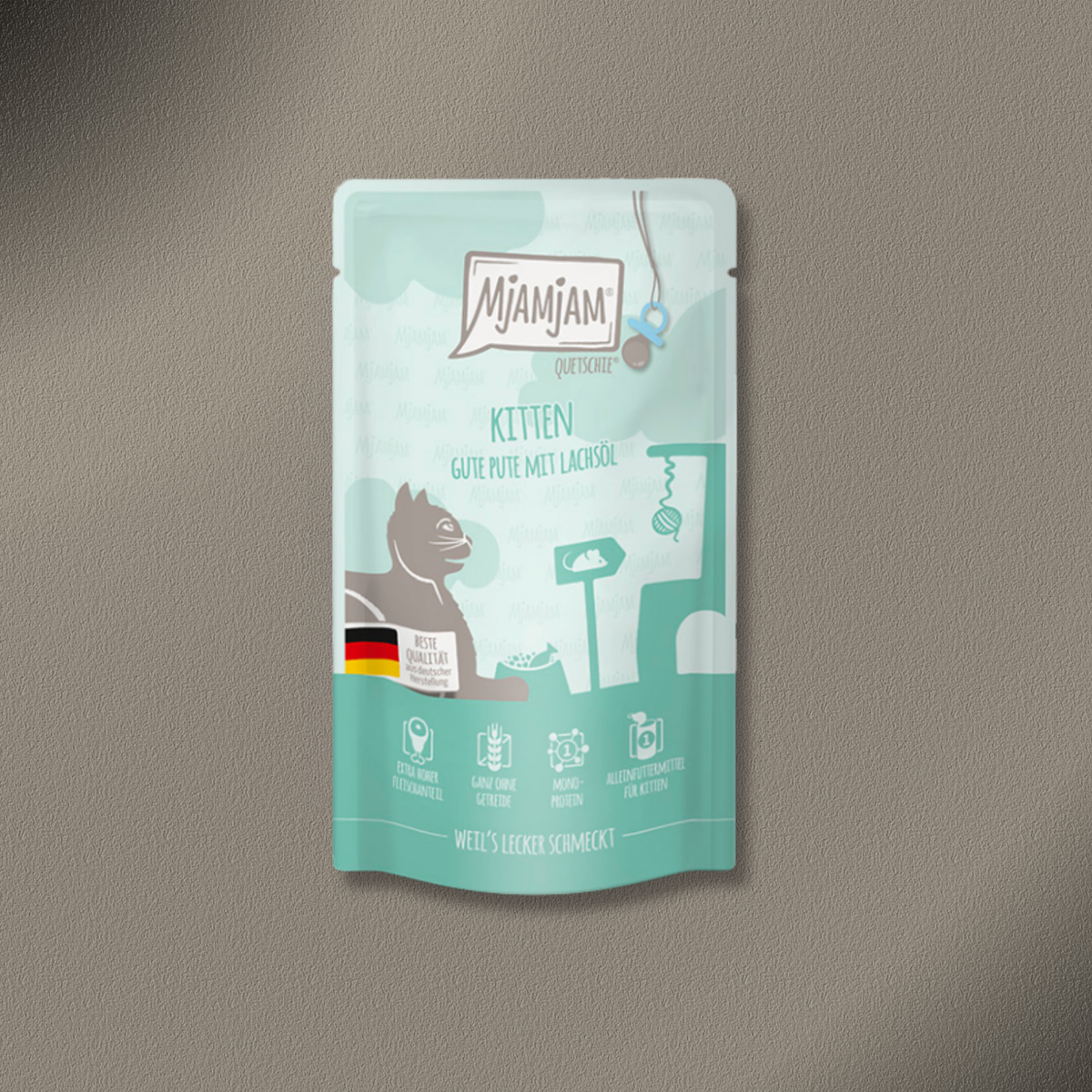 36x125g MjAMjAM Quetschie - Kitten gute Pute mit Lachsöl