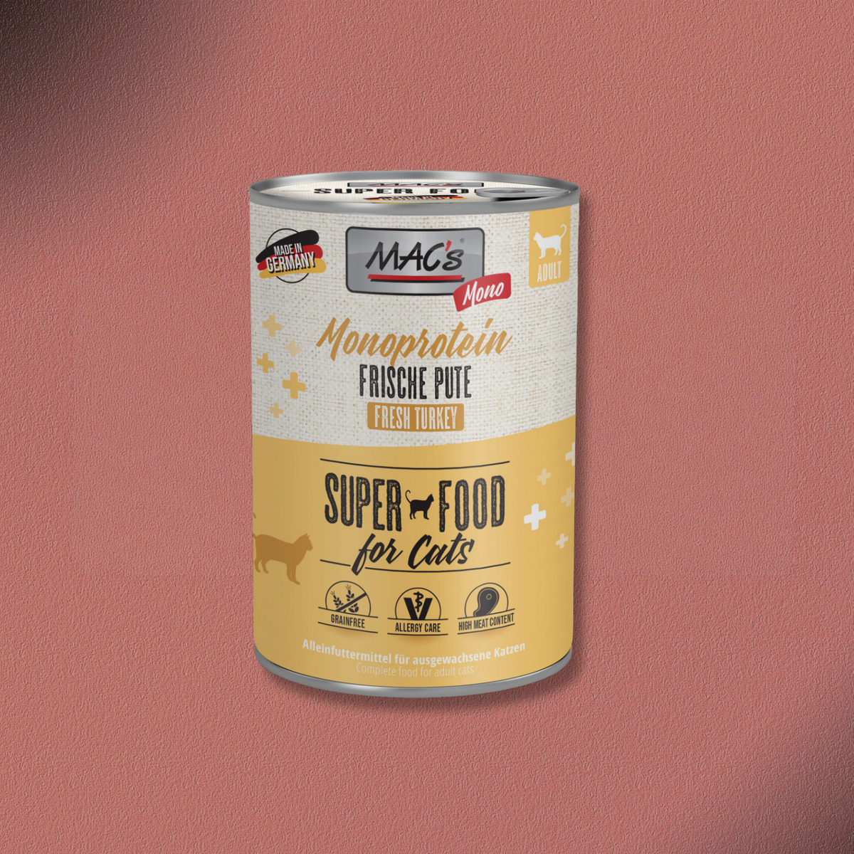 6x400g MAC's Cat Monoprotein frische Pute