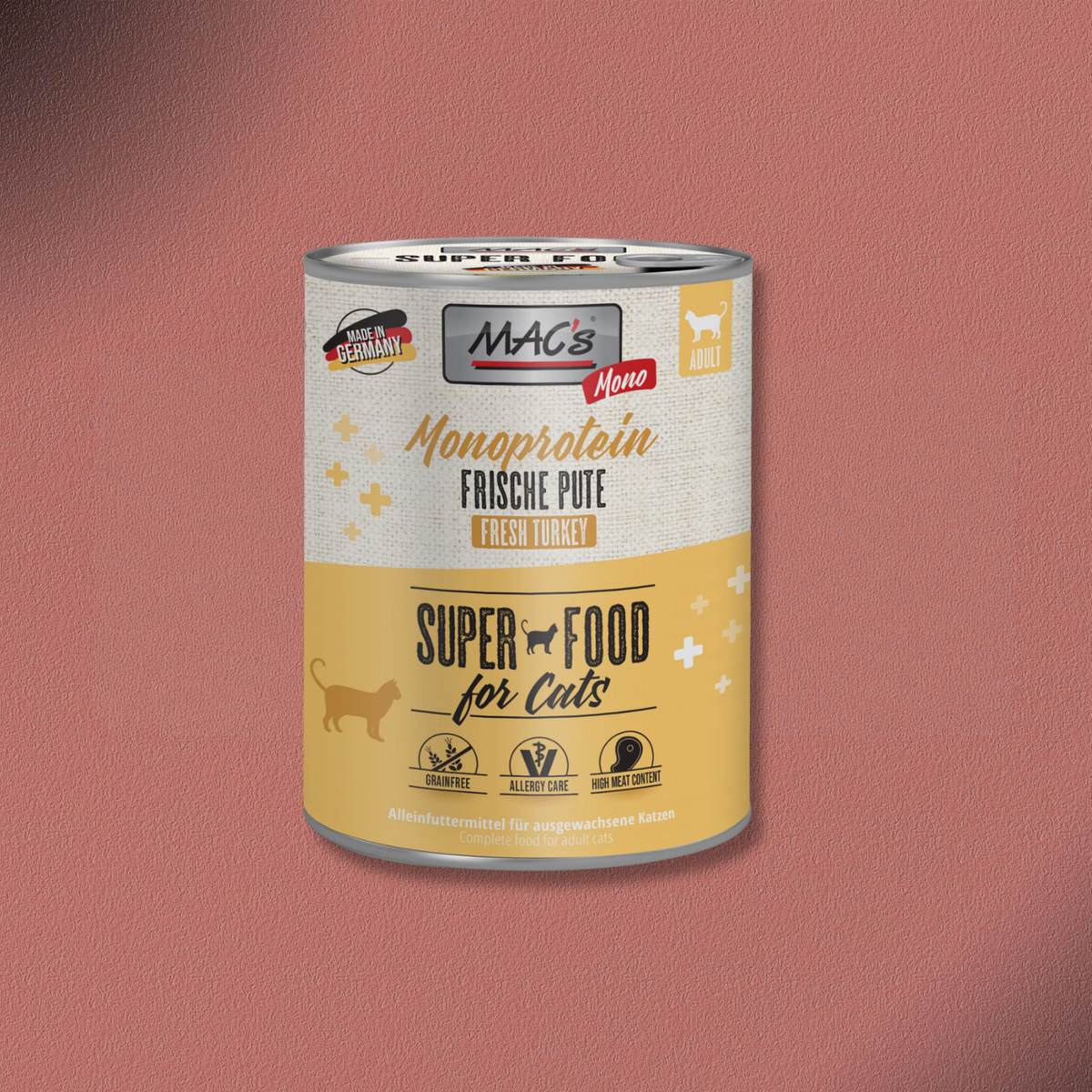 6x800g MAC's Cat Monoprotein frische Pute