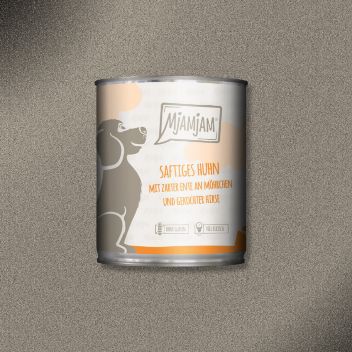 6x800g MjAMjAM Dog - Leckere Mahlzeiten - Saftiges Huhn mit zarter Ente an Möhrchen und gekochter Hirse