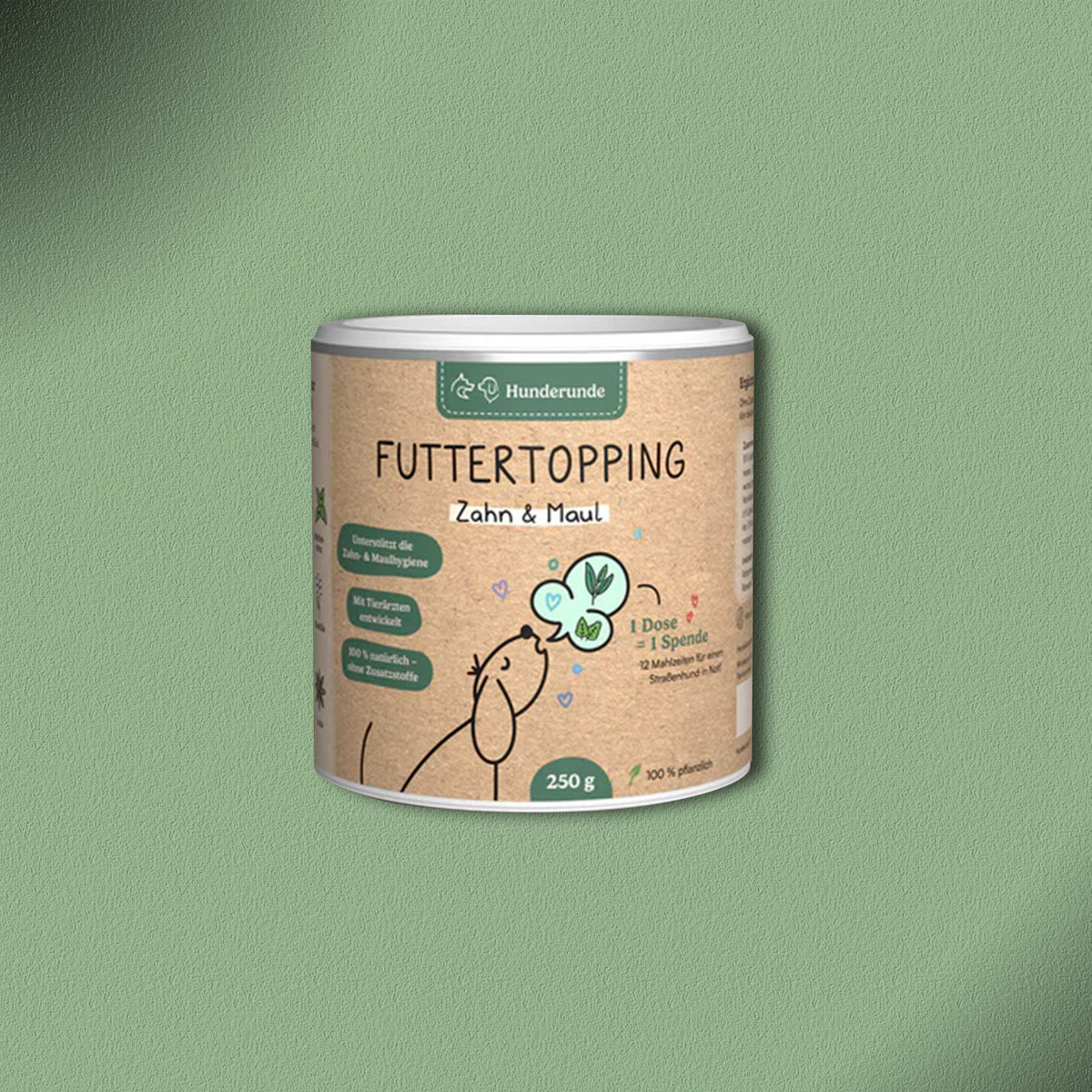 Hunderunde Futtertopping Zahn & Maul 250g