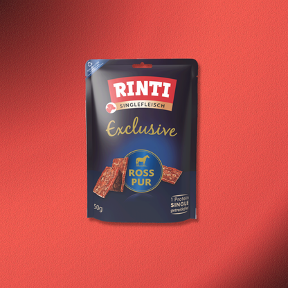 24x50g Rinti Singlefleisch Exclusive Ross pur Snack