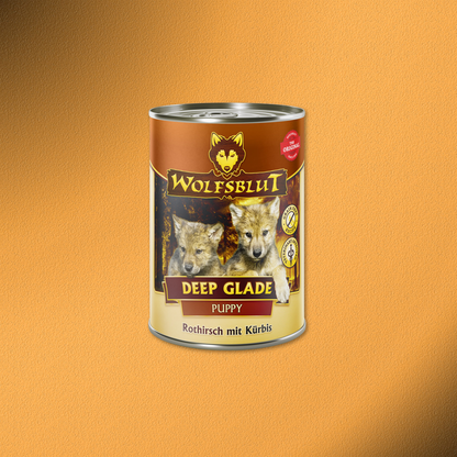 6 x 395g Wolfsblut Puppy Deep Glade - Rothirsch mit Kürbis