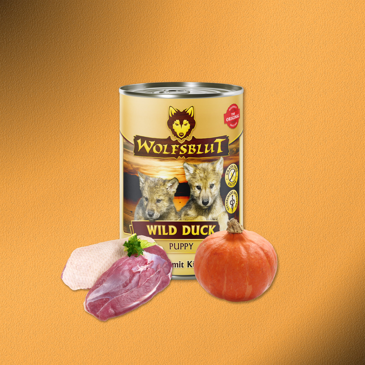 6 x 395g Wolfsblut Puppy Wild Duck - Ente mit Kürbis