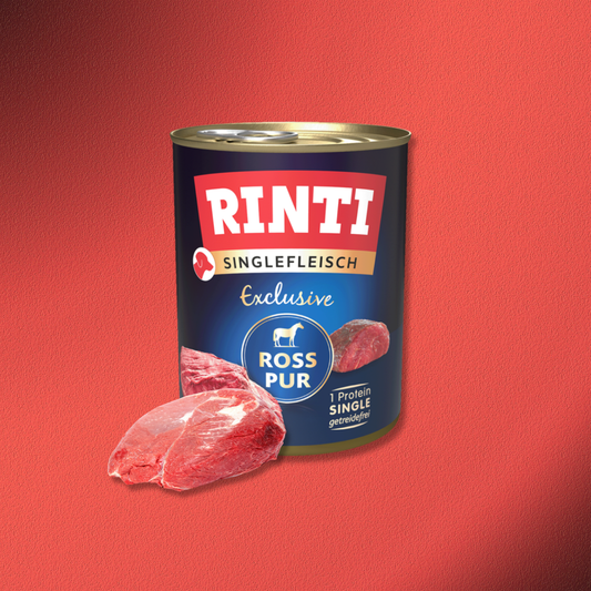 30x800g Rinti Singlefleisch Exclusive - Ross pur
