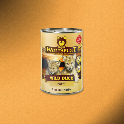 6 x 395g Wolfsblut Puppy Wild Duck - Ente mit Kürbis
