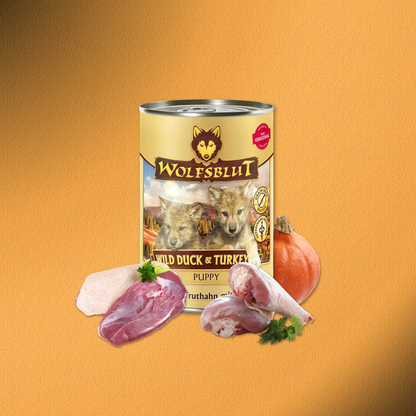6 x 395g Wolfsblut Puppy Wild Duck & Turkey