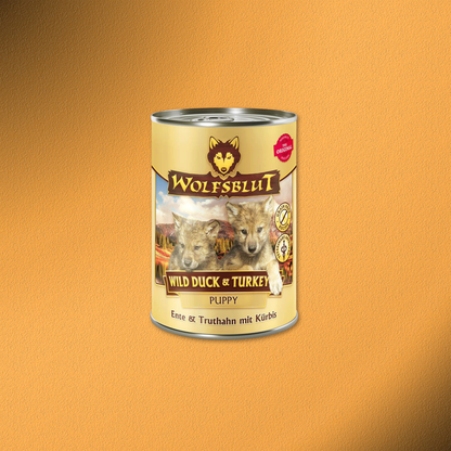 6 x 395g Wolfsblut Puppy Wild Duck & Turkey