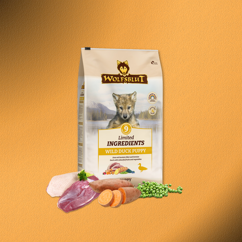 9kg Wolfsblut Puppy Limited INGREDIENTS Wild Duck - Ente und Süßkartoffel