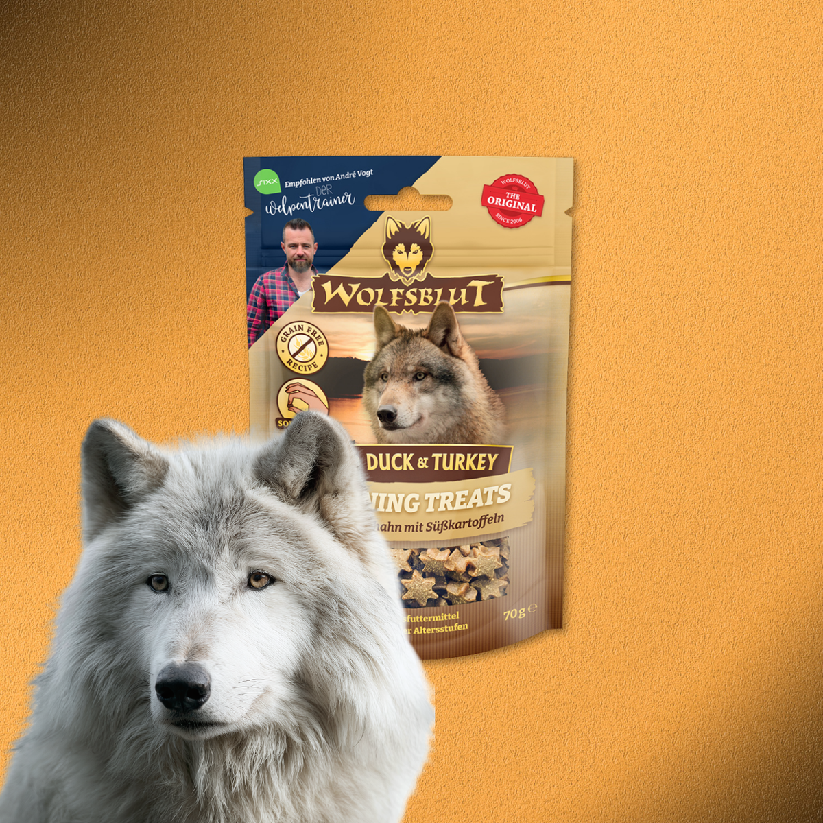 7x70g Wolfsblut Training Treats Wild Duck & Turkey - Ente, Truthahn & Süßkartoffel