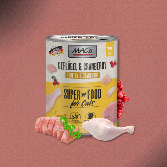6x800g MAC's Cat Geflügel & Cranberry