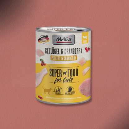 6x800g MAC's Cat Geflügel & Cranberry