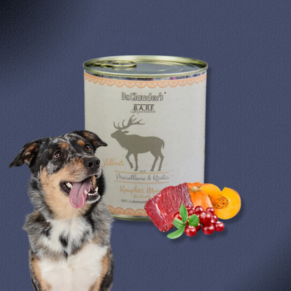 30x800g Dr.Clauder's B.A.R.F. Komplett Menue Wildbret