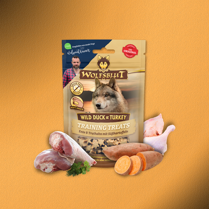 7x70g Wolfsblut Training Treats Wild Duck & Turkey - Ente, Truthahn & Süßkartoffel