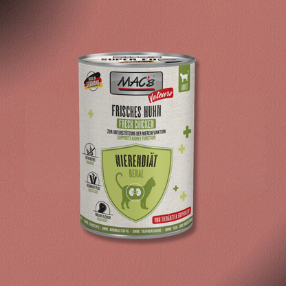 6x400g MAC's Cat Vetcare Nierendiät Huhn