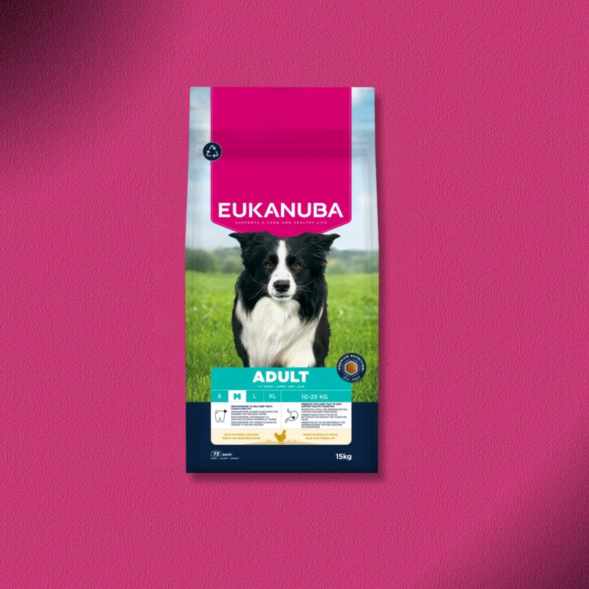 1x15kg Eukanuba Premium Nutrition Adult Medium Breed Huhn