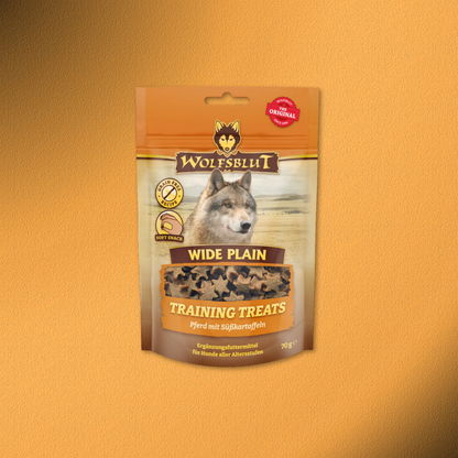 7x70g Wolfsblut Training Treats Wide Plain - Pferd mit Süßkartoffel