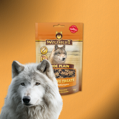 7x70g Wolfsblut Training Treats Wide Plain - Pferd mit Süßkartoffel