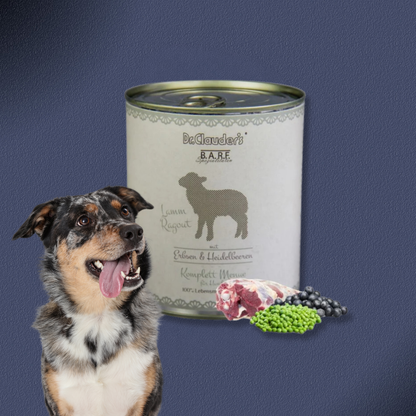 30x800g Dr.Clauder's B.A.R.F. Komplett Menue Lammragout