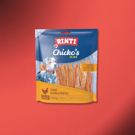 18x250g Rinti Chicko's Slim Feine Huhnstripes