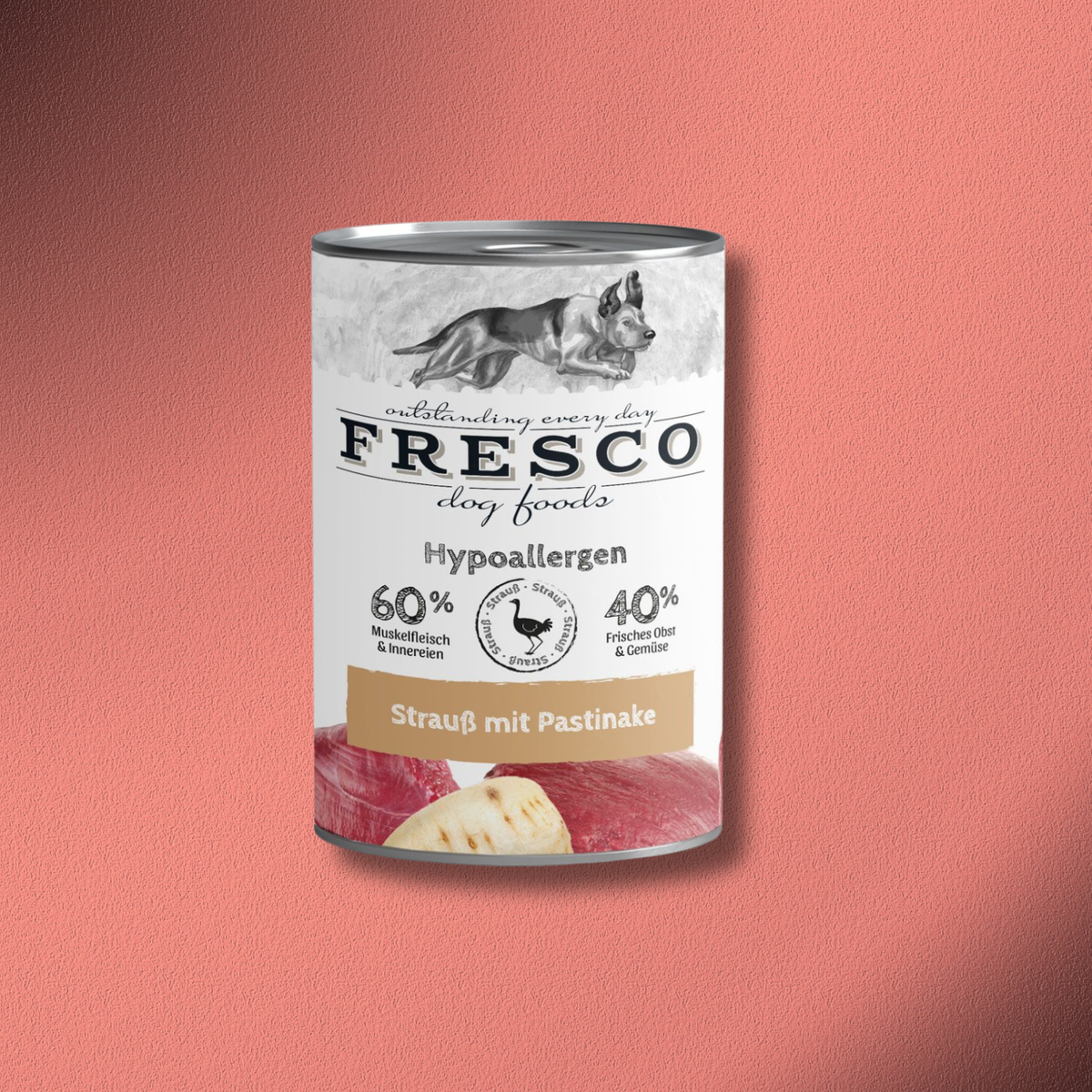 12x400g Fresco NassBarf Hypoallergen-Menü Strauß mit Pastinake