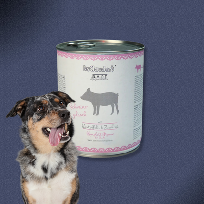 30x800g Dr.Clauder's B.A.R.F. Komplett Menue Schweinegulasch
