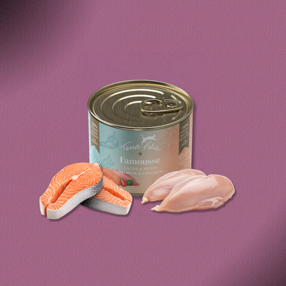 36x200g Terra Felis Famousse Lachs & Huhn
