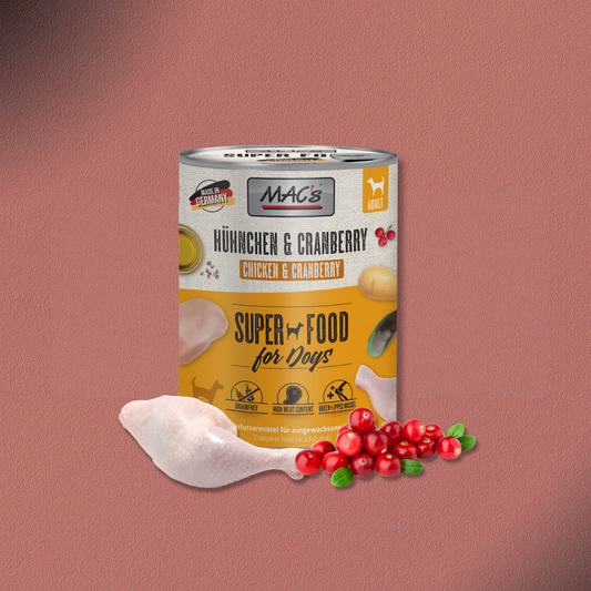 6x800g MAC's Dog Hühnchen & Cranberry
