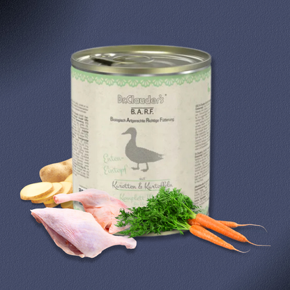 30x800g Dr.Clauder's B.A.R.F. Komplett Menue Enteneintopf