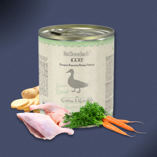 30x800g Dr.Clauder's B.A.R.F. Komplett Menue Enteneintopf