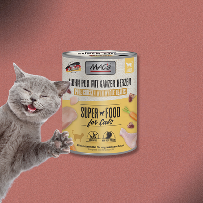 6x800g MAC's Cat Huhn Pur mit ganzen Herzen