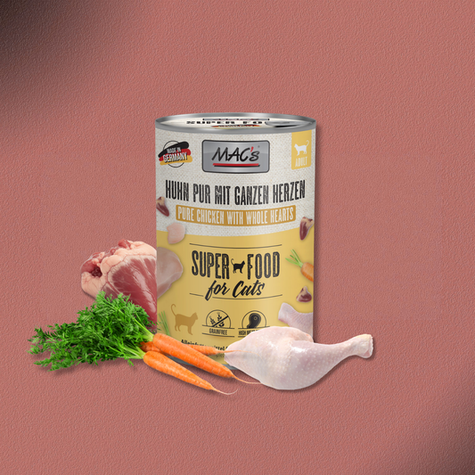 6x400g MAC's Cat Huhn pur mit ganzen Herzen