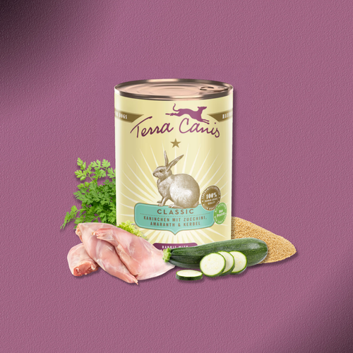 6x400g Terra Canis Kaninchen mit Zucchini, Amaranth & Kerbel