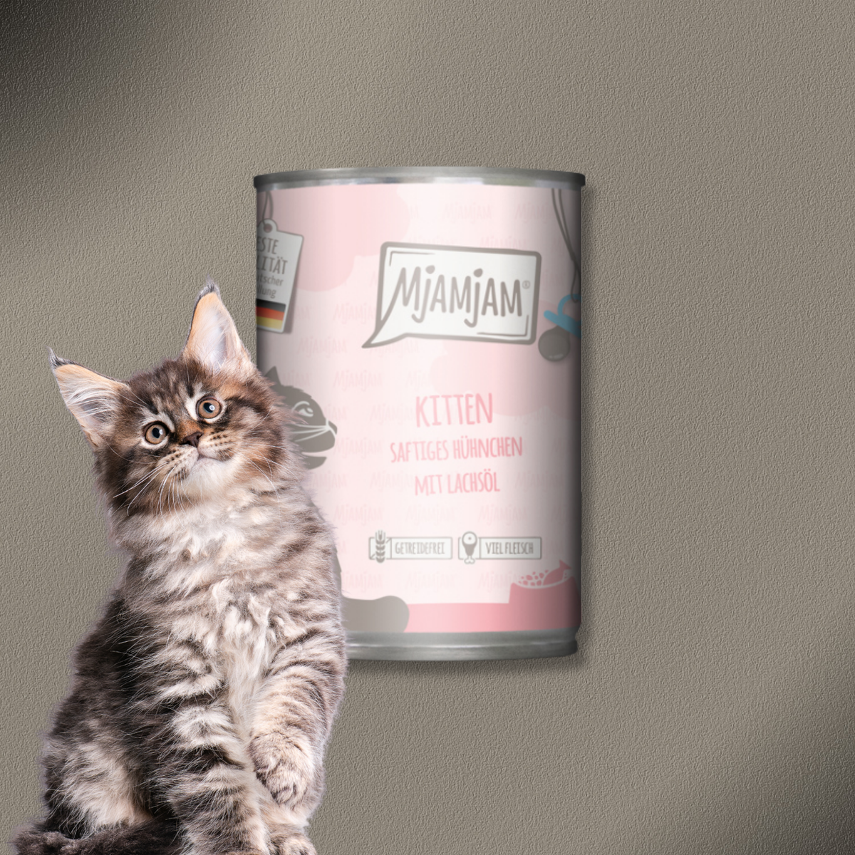 36x400g MjAMjAM  Cat - Kitten saftiges Hühnchen mit Lachsöl