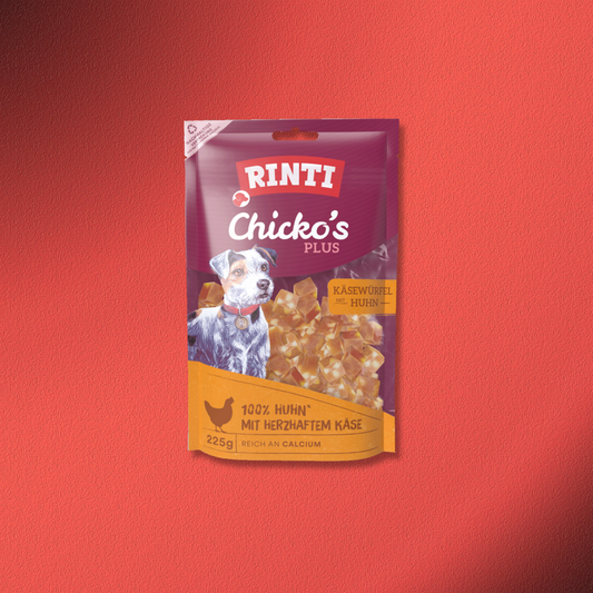 12x225g Rinti Chicko's Plus Käsewürfel mit Huhn