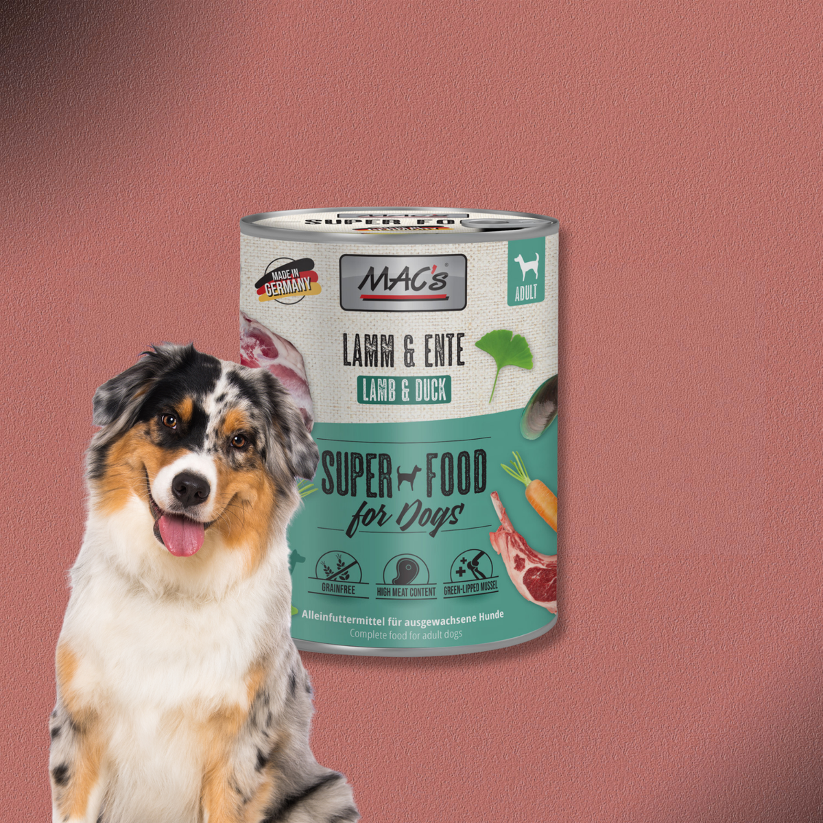 6x800g MAC's Dog Lamm & Ente