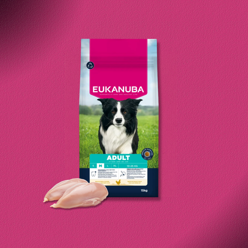 2x15kg Eukanuba Premium Nutrition Adult,  Medium Breed - Huhn
