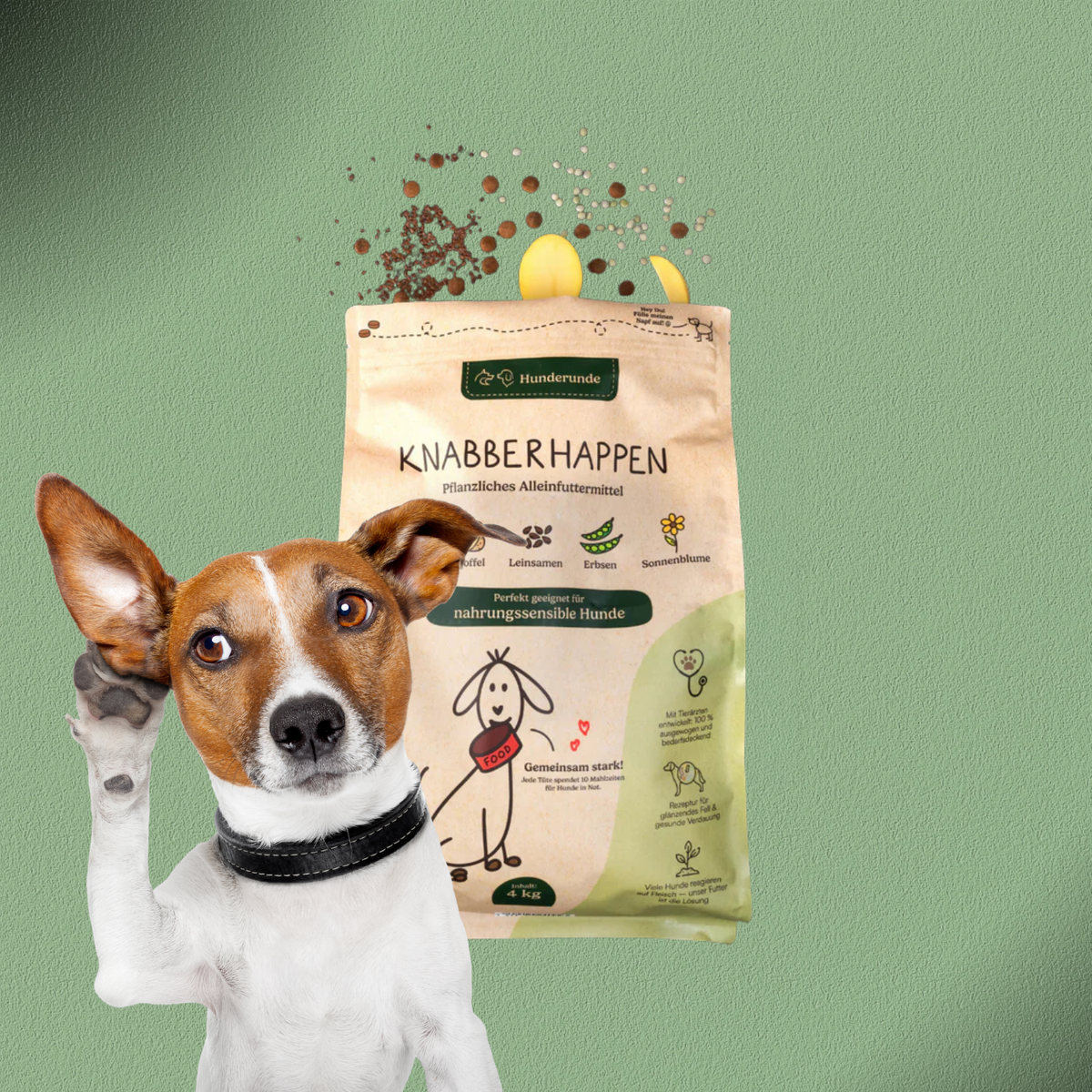 6x4kg Hunderunde Knabberhappen Alleinfutter