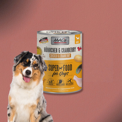 6x800g MAC's Dog Hühnchen & Cranberry
