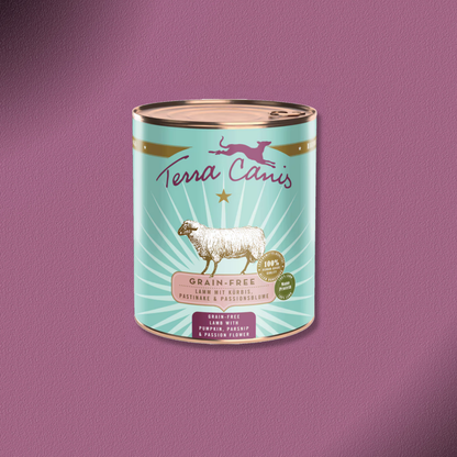6x800g Terra Canis Grain-Free - Lamm mit Kürbis, Pastinake & Passionsblume
