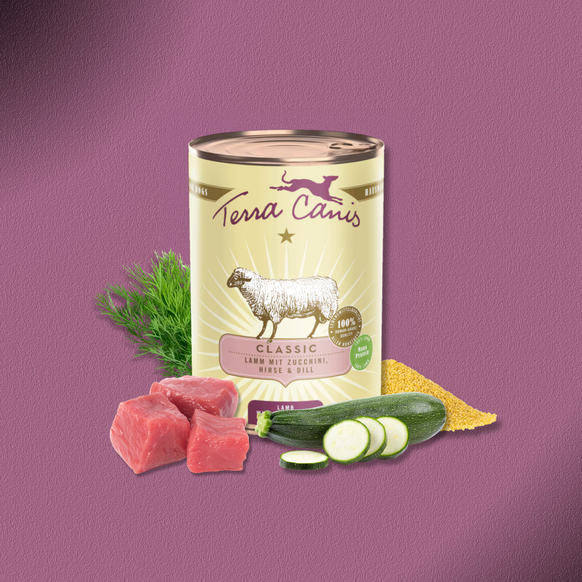 6x400g Terra Canis Lamm mit Zucchini, Hirse & Dill