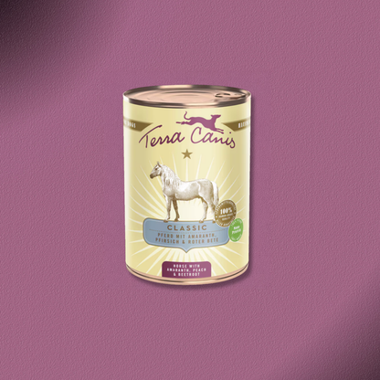 6x400g Terra Canis Pferd mit Amaranth, Pfirsich & Roter Beete