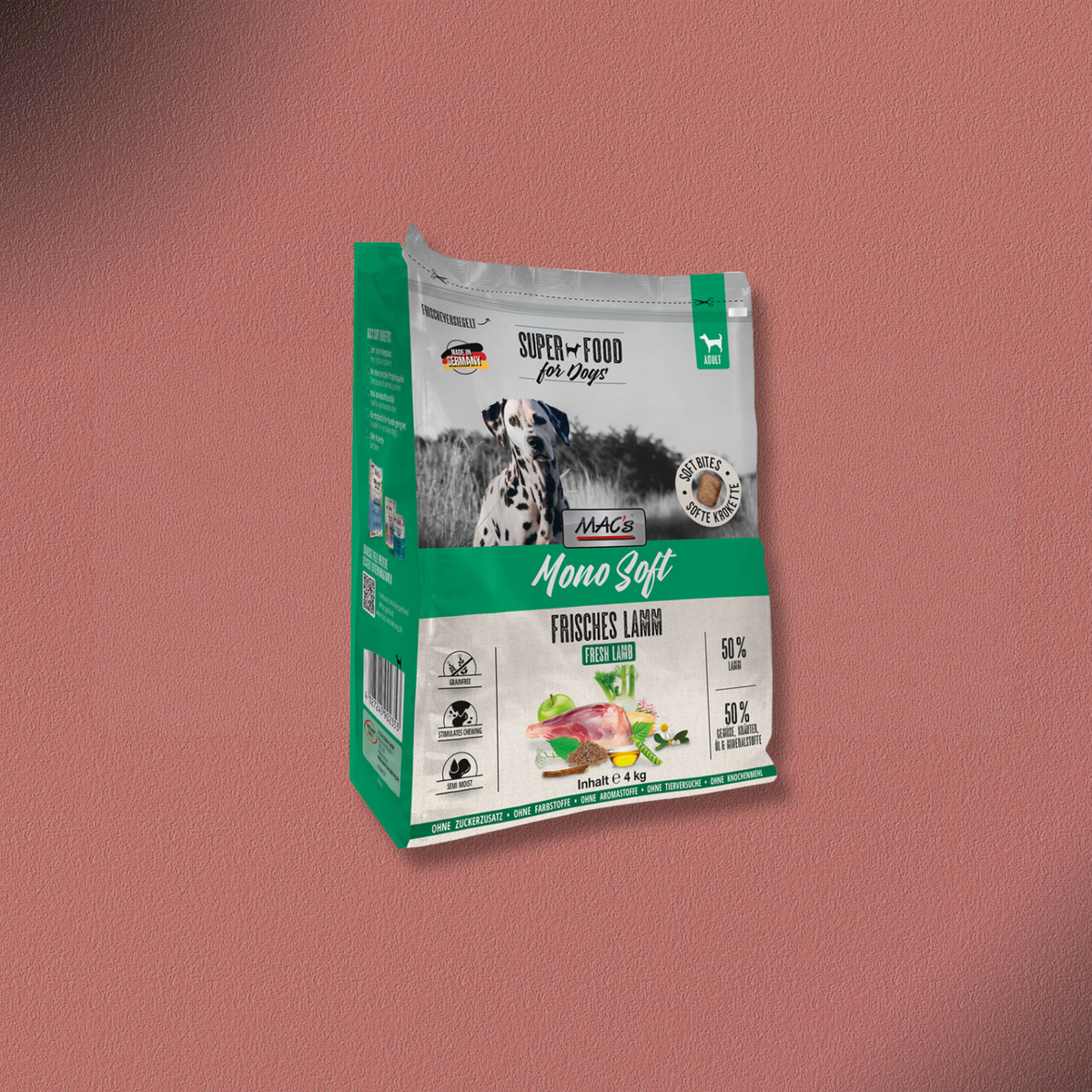4kg MAC's Dog Mono Soft - Frisches Lamm