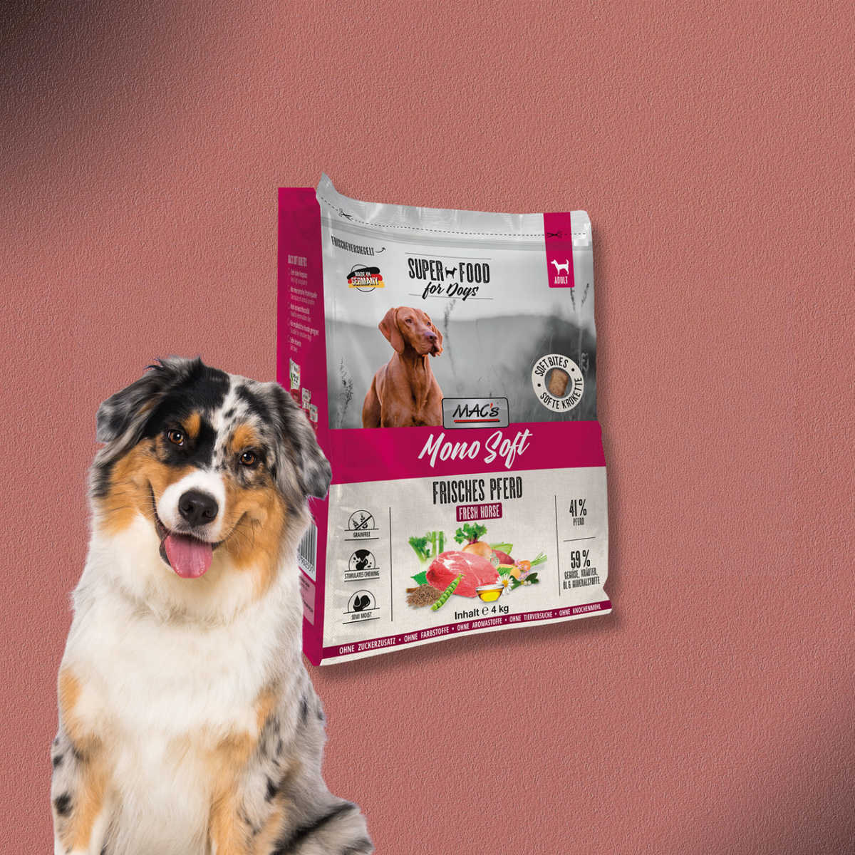 4kg MAC'S Dog Mono Soft Frisches Pferd