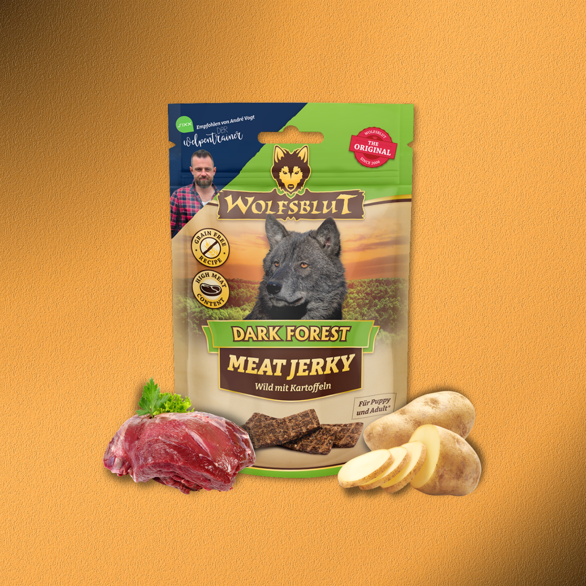 6x80g Wolfsblut Dark Forest Meat Jerky