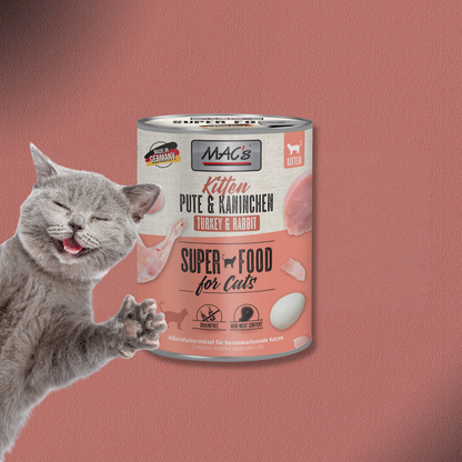 6x800g MAC's Cat Kitten Pute & Kaninchen